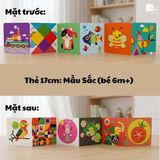  Bộ 6 thẻ dán tường KÍCH THÍCH THỊ GIÁC cho bé sơ sinh Lalala Baby giúp bé phát triển toàn diện (Bán lẻ) 