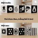  Bộ 6 thẻ dán tường KÍCH THÍCH THỊ GIÁC cho bé sơ sinh Lalala Baby giúp bé phát triển toàn diện (Bán lẻ) 