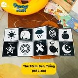  Sách - Tranh kích thích thị giác cho trẻ sơ sinh (Bộ 3 thẻ) 