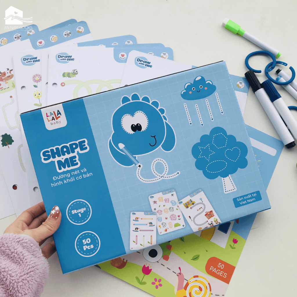  Sách tập viết tô xóa thông minh Lalala baby đồ chơi giấy tô xóa cho bé đồ chơi thông minh 