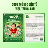 Combo Thẻ học thông minh Annambooks và 3000 thẻ học điện tử Việt, Trung, Anh với 1050 video tráo thẻ 
