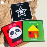  Sách - Tranh kích thích thị giác cho trẻ sơ sinh (Bộ 3 thẻ) 