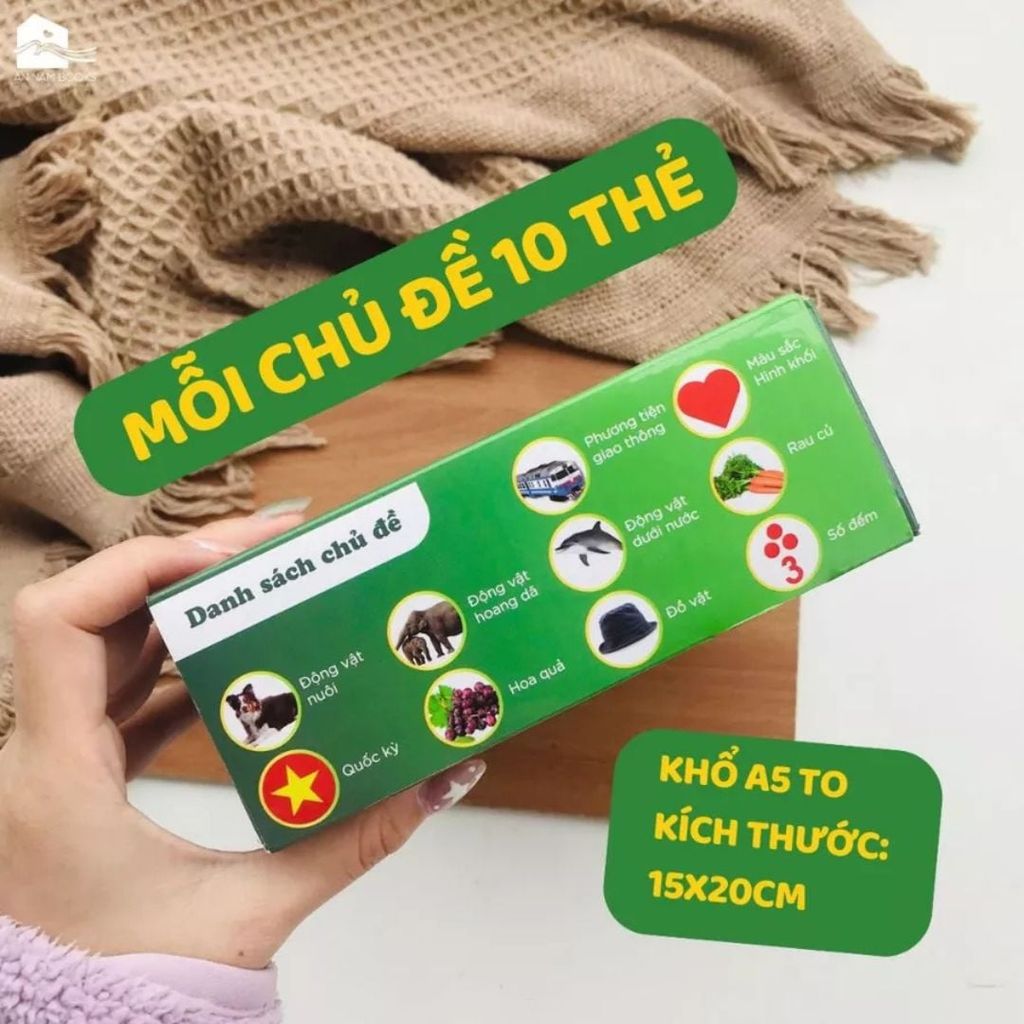  Bộ thẻ học thông minh Flashcard Glenndoman, đồ chơi giáo dục sớm Annambooks tặng video tráo thẻ tiếng Anh & tiếng Trung 