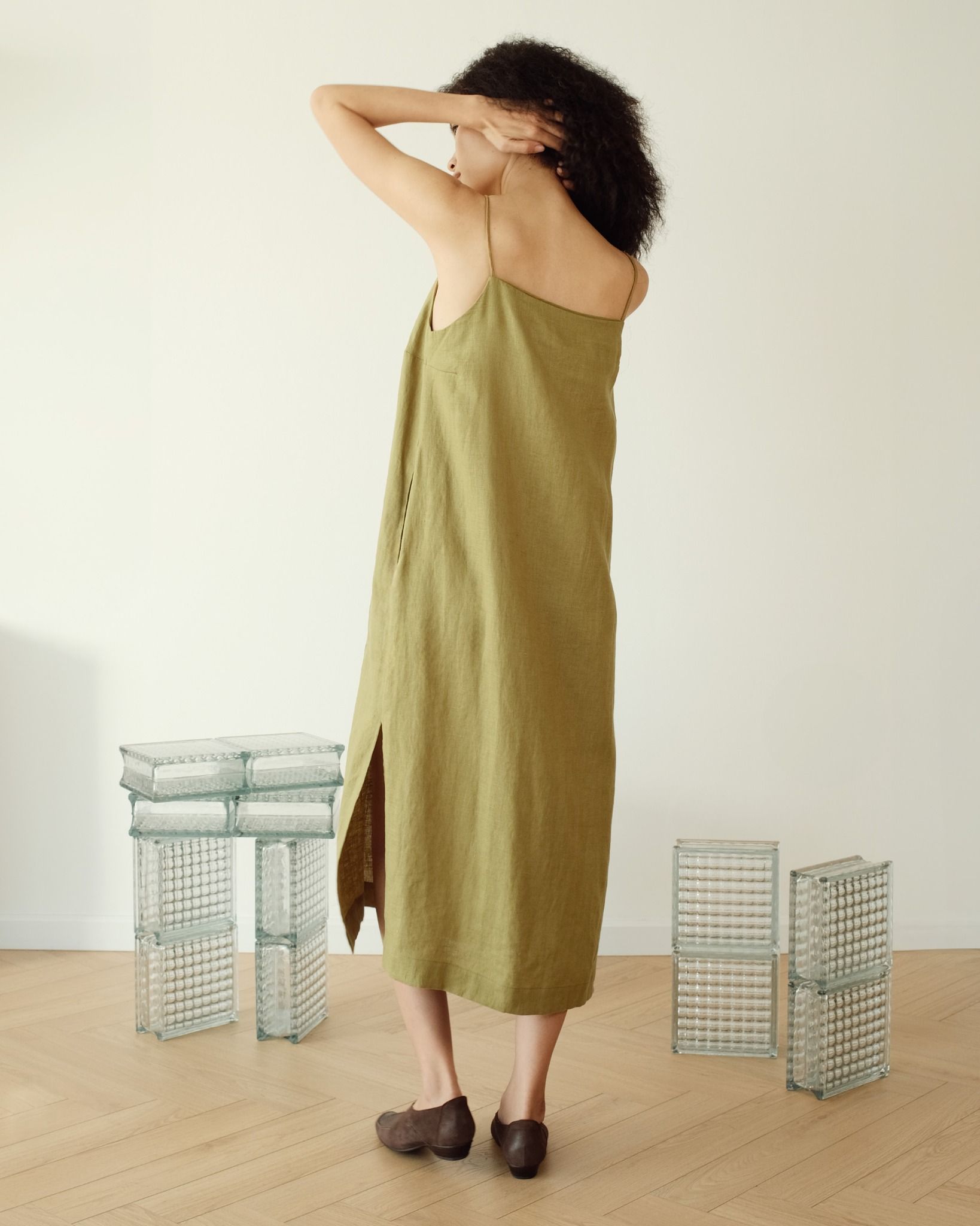 Đầm Linen Lá Chuối
