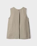  Áo Linen Cổ Tròn Sát Nách Xếp Ly 