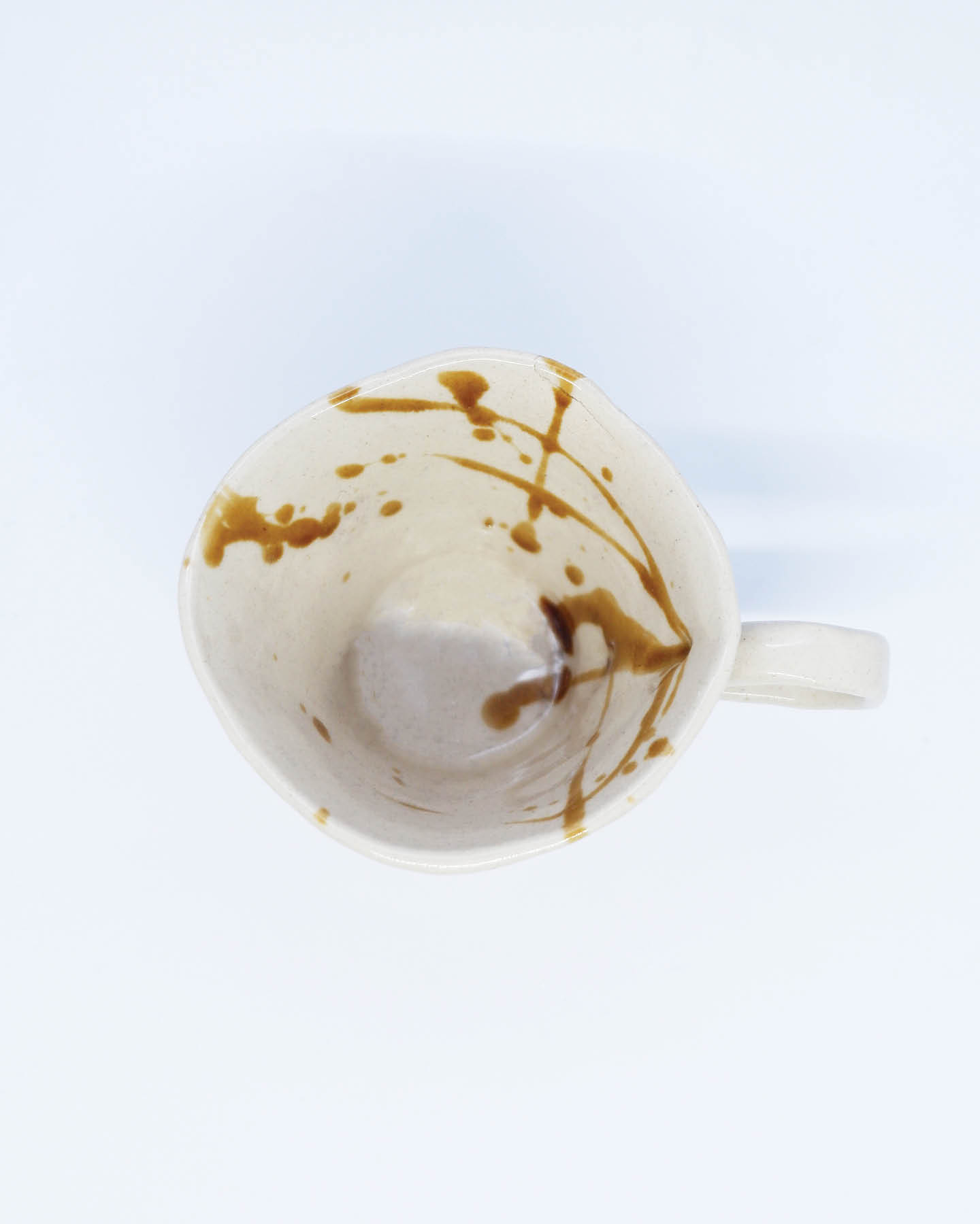  Ly gốm thủ công PHỄU - Phẩy Nâu 