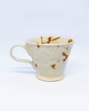  Ly gốm thủ công PHỄU - Phẩy Nâu 