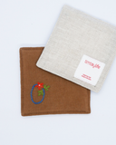  Set 3 lót ly chần bông thêu tay - Linen 