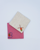  Set 3 lót ly chần bông thêu tay - Linen 