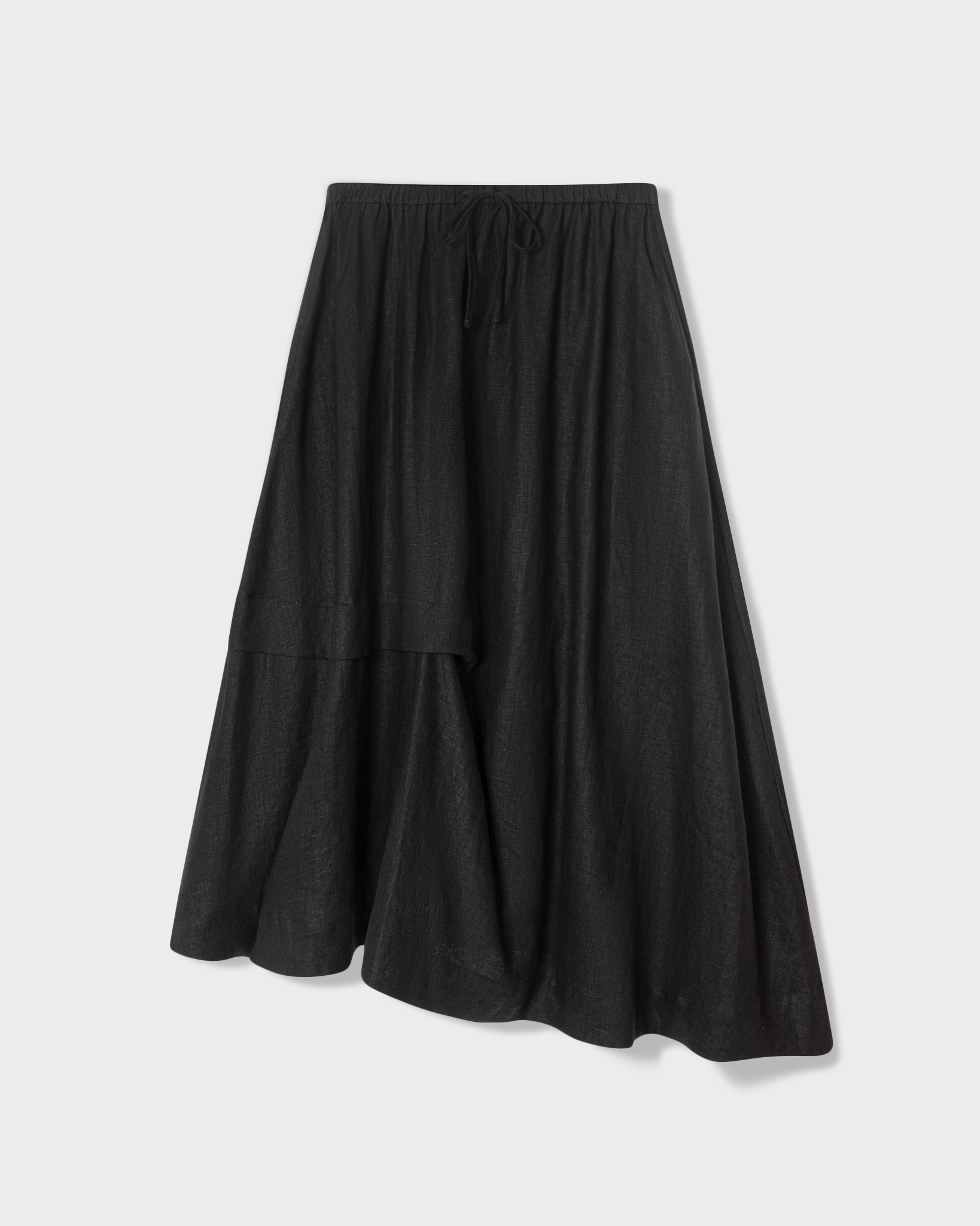 Chân Váy Mây Linen Xoè Nhẹ Bất Đối Xứng-chính diện mặt trước