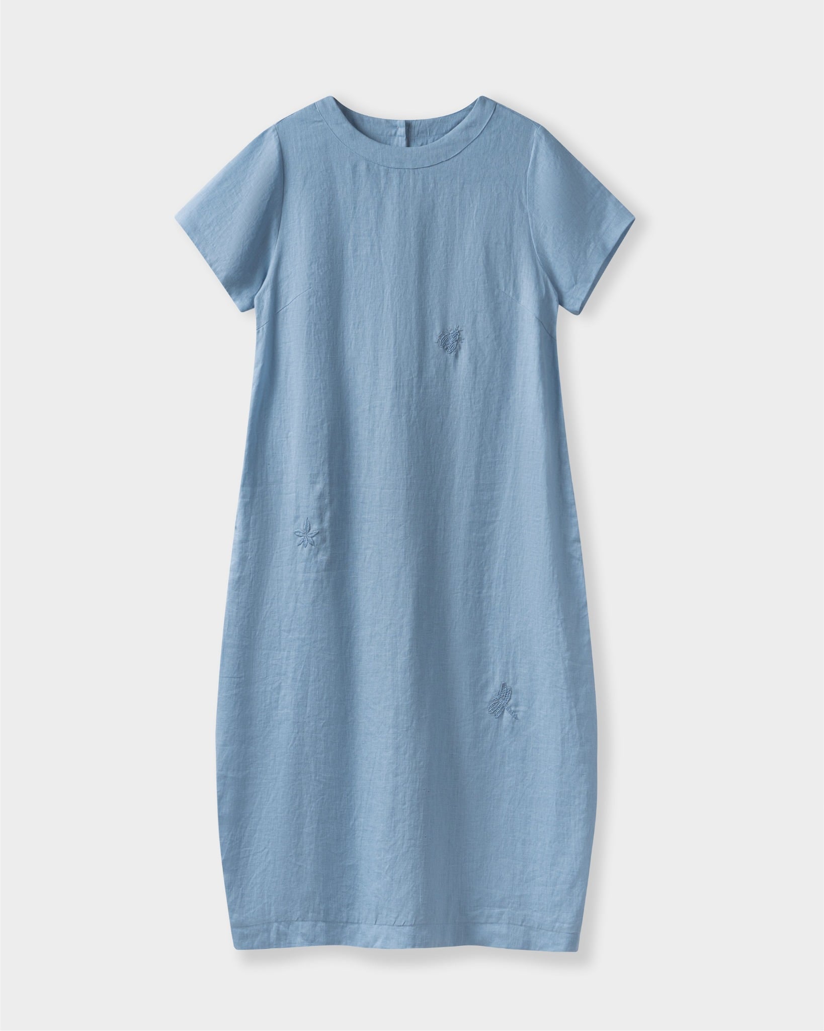  Đầm Linen Côn Trùng tay ngắn 