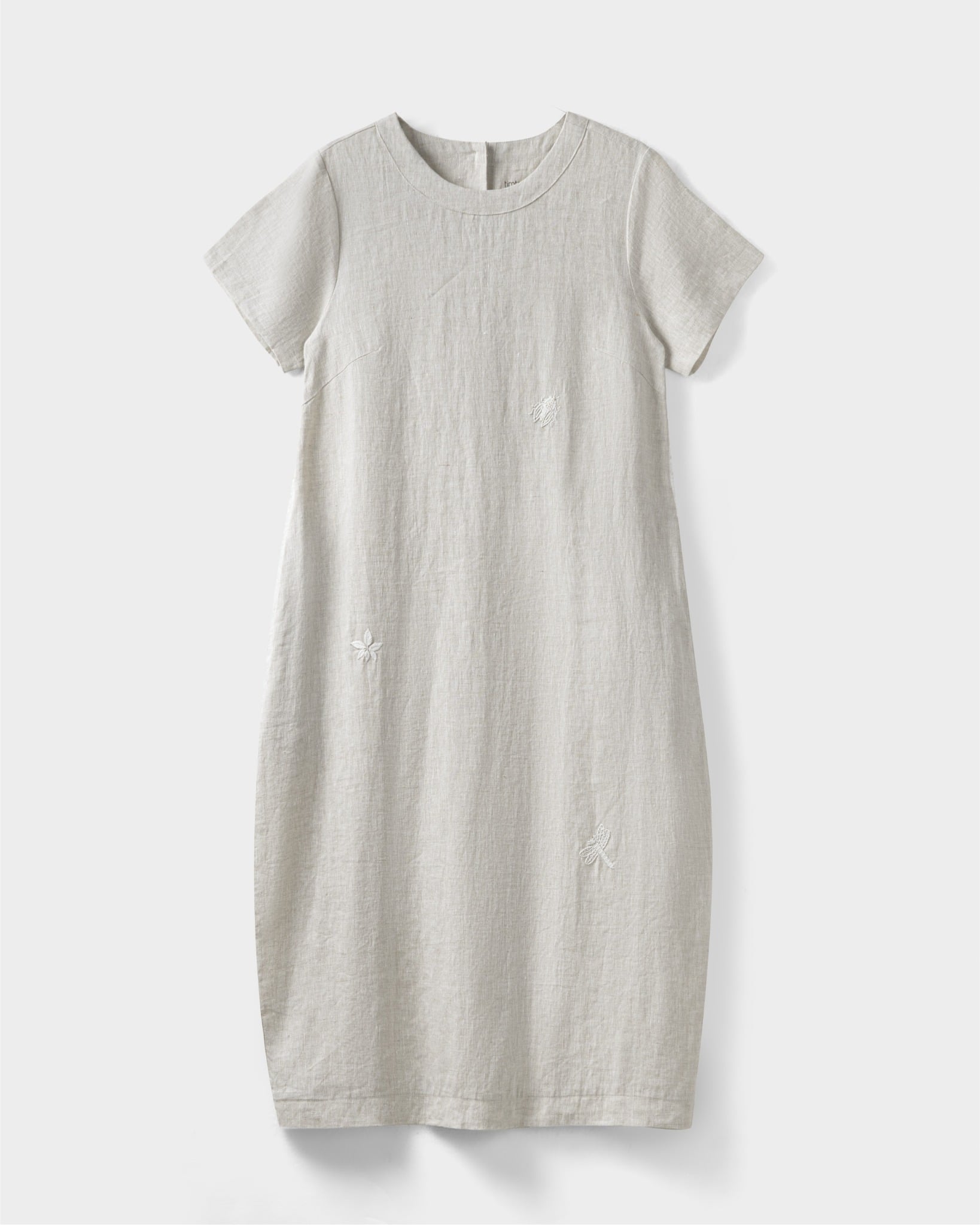  Đầm Linen Côn Trùng tay ngắn 