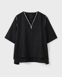  Áo Linen Cổ V Dáng A 