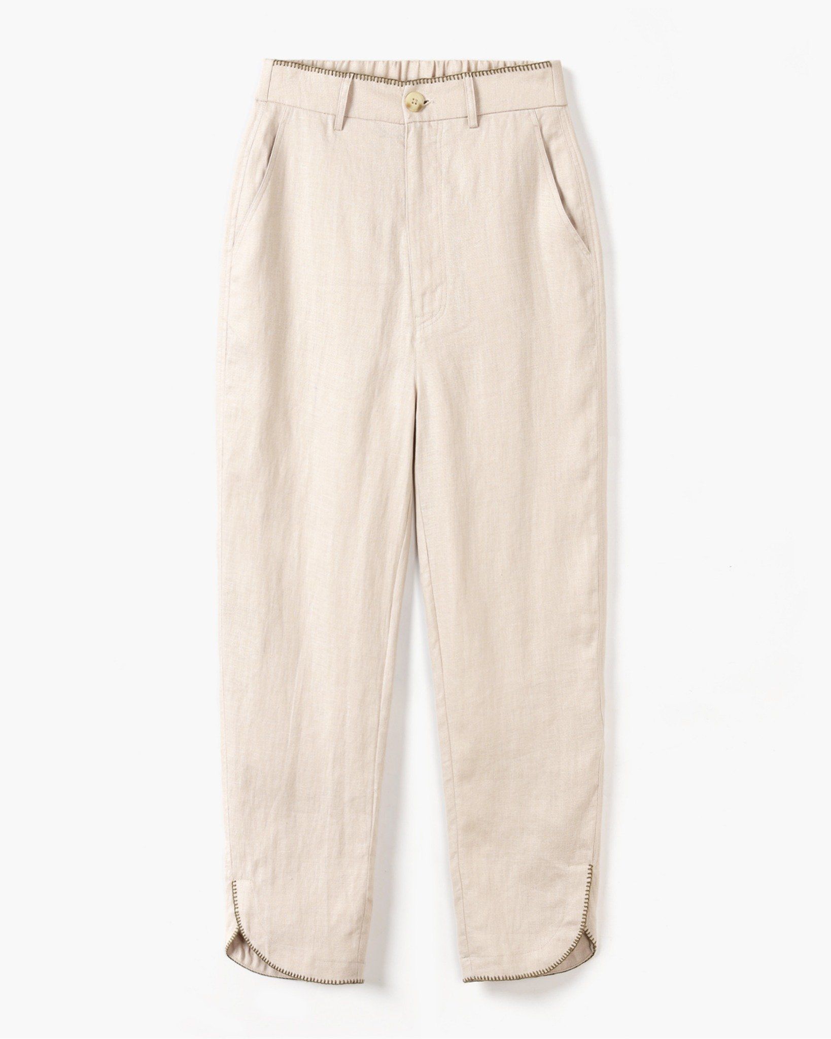 Quần Búp Măng Linen Ống Túm Nhẹ Gọn Gàng - chính diện mặt trước