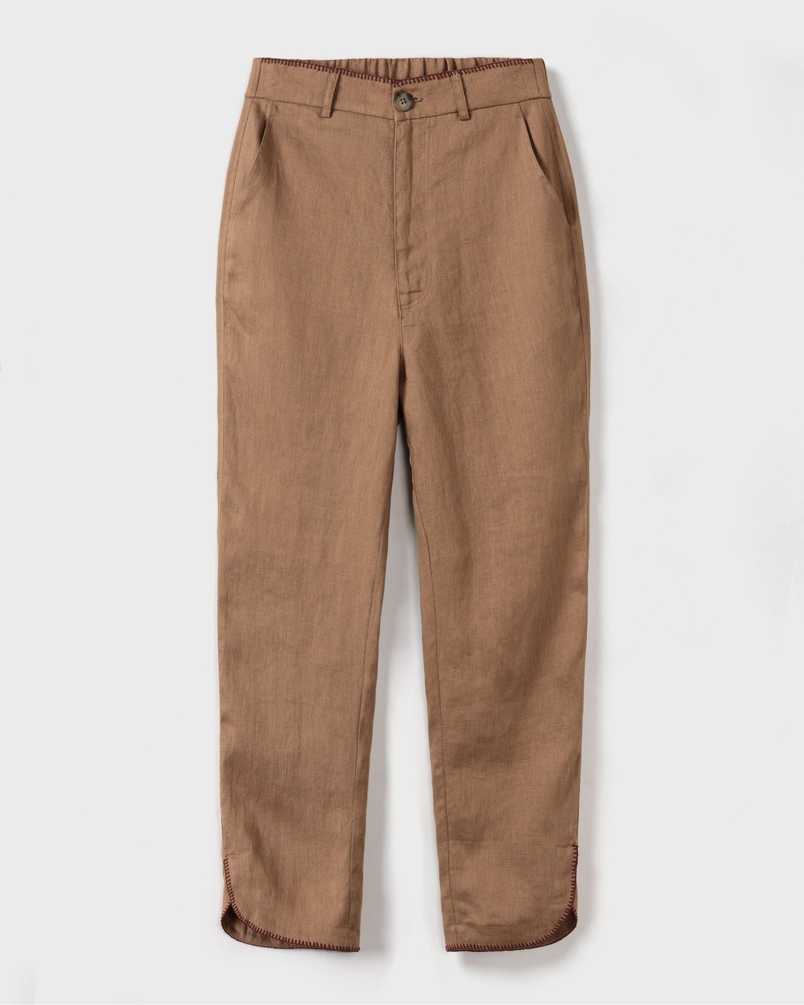 Quần Búp Măng Linen Ống Túm Nhẹ Gọn Gàng - chính diện mặt trước