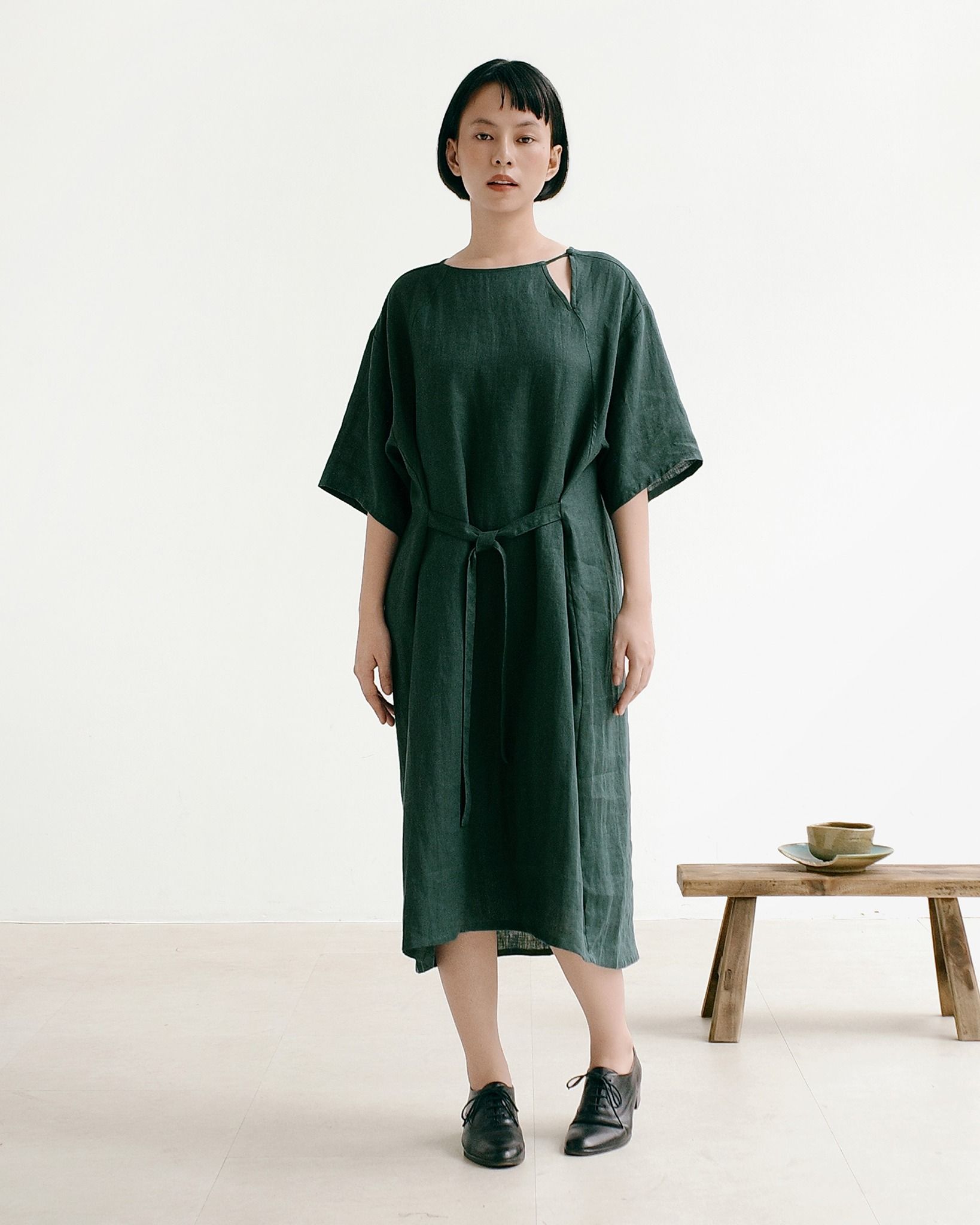 Đầm Linen Mạ Non main image 1