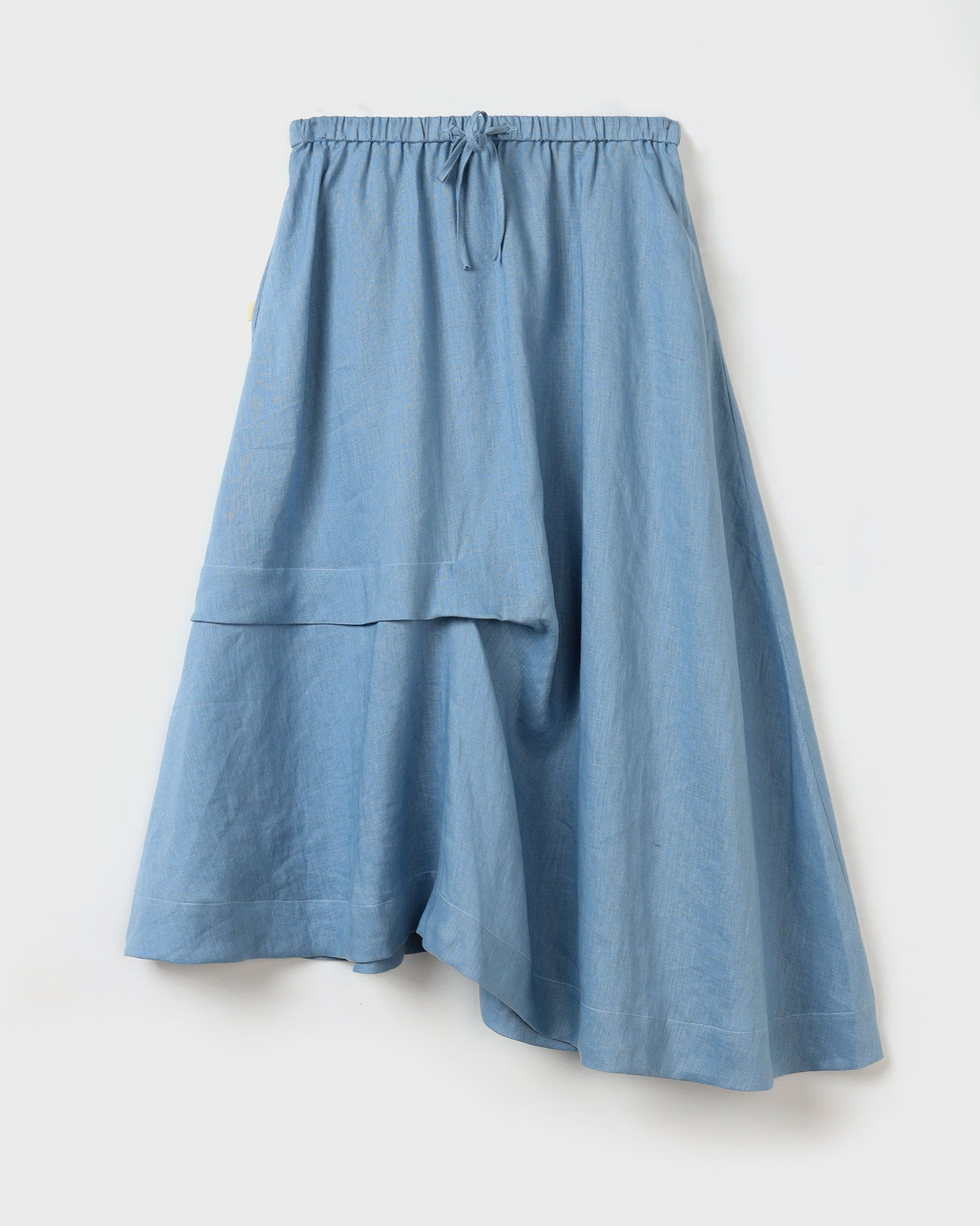 Chân Váy Mây Linen Xoè Nhẹ Bất Đối Xứng-chính diện mặt trước