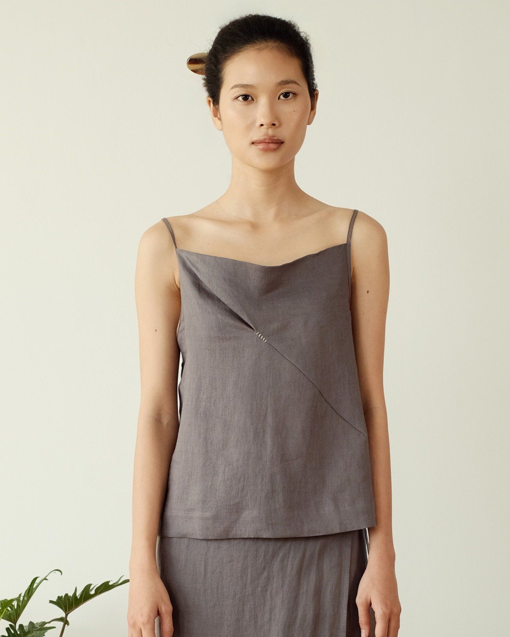 Áo Dây Xếp Nếp Linen