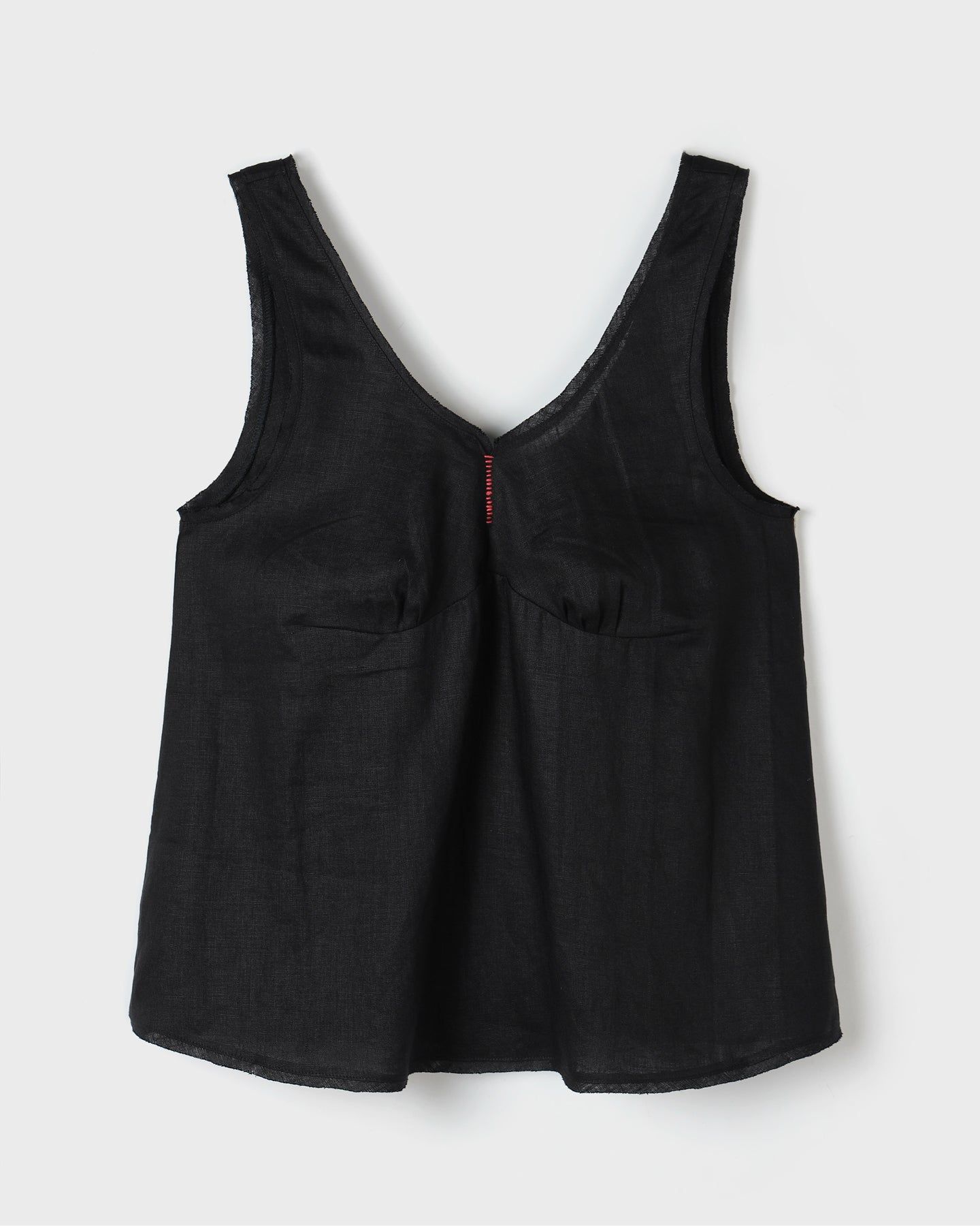 Áo Linen Ava Sát Nách Thêu Tay Cổ V-toàn bộ mặt trước