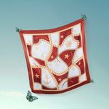  Khăn Choàng Vuông Cao Cấp 1 Lớp 75x75cm 2S30JA75R01B 