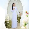  Áo Dài Lencii Trơn May Sẵn Màu Trắng Sữa 1W02A101 