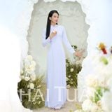  Áo Dài Lencii Trơn May Sẵn Màu Trắng Sữa 1W02A101 