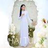  Áo Dài Lencii Trơn May Sẵn Màu Trắng Sữa 1W02A101 