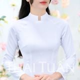  Áo Dài Lencii Trơn May Sẵn Màu Trắng Sữa 1W04A101 