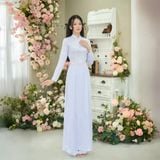  Áo Dài Gấm Lencii May Sẵn 1W305L 