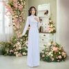  Áo Dài Gấm Lencii May Sẵn 1W305L 