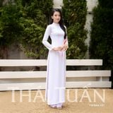  Áo Dài Lencii Trơn May Sẵn Màu Trắng Sữa 1W54A101 