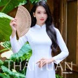  Áo Dài Lencii Trơn May Sẵn Màu Trắng Sữa 1W55A101 