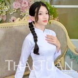  Bộ Áo Dài Nữ Sinh May Sẵn Chất Liệu Trơn 1W998 