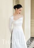  Bộ Áo Dài May Sẵn Trơn Cách Điệu 1W97A079 