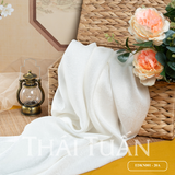  Tơ Tằm Lộc Xuân Màu Trắng Khổ 1m15x2m5 EDKN00120A 