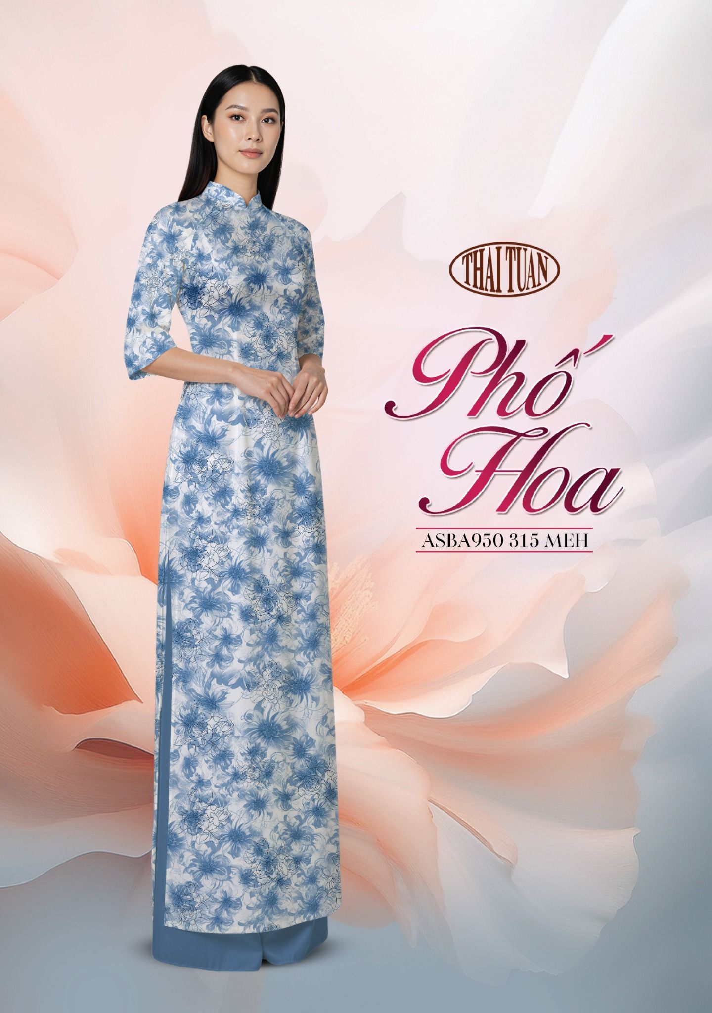  Vải Áo Dài ASBA950 315 МЕН - BST Phố Hoa 