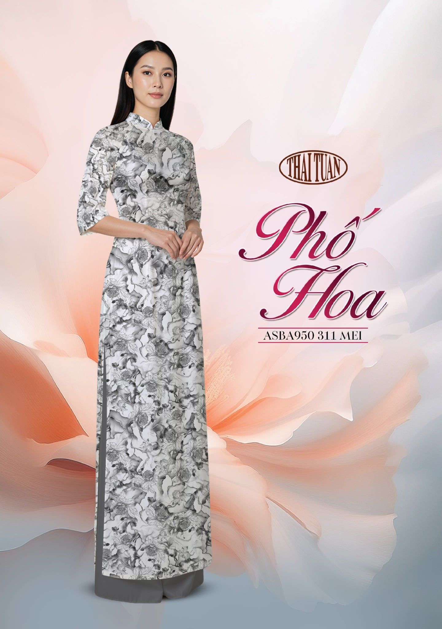  Vải Áo Dài ASBA950 311 MEI - BST Phố Hoa 