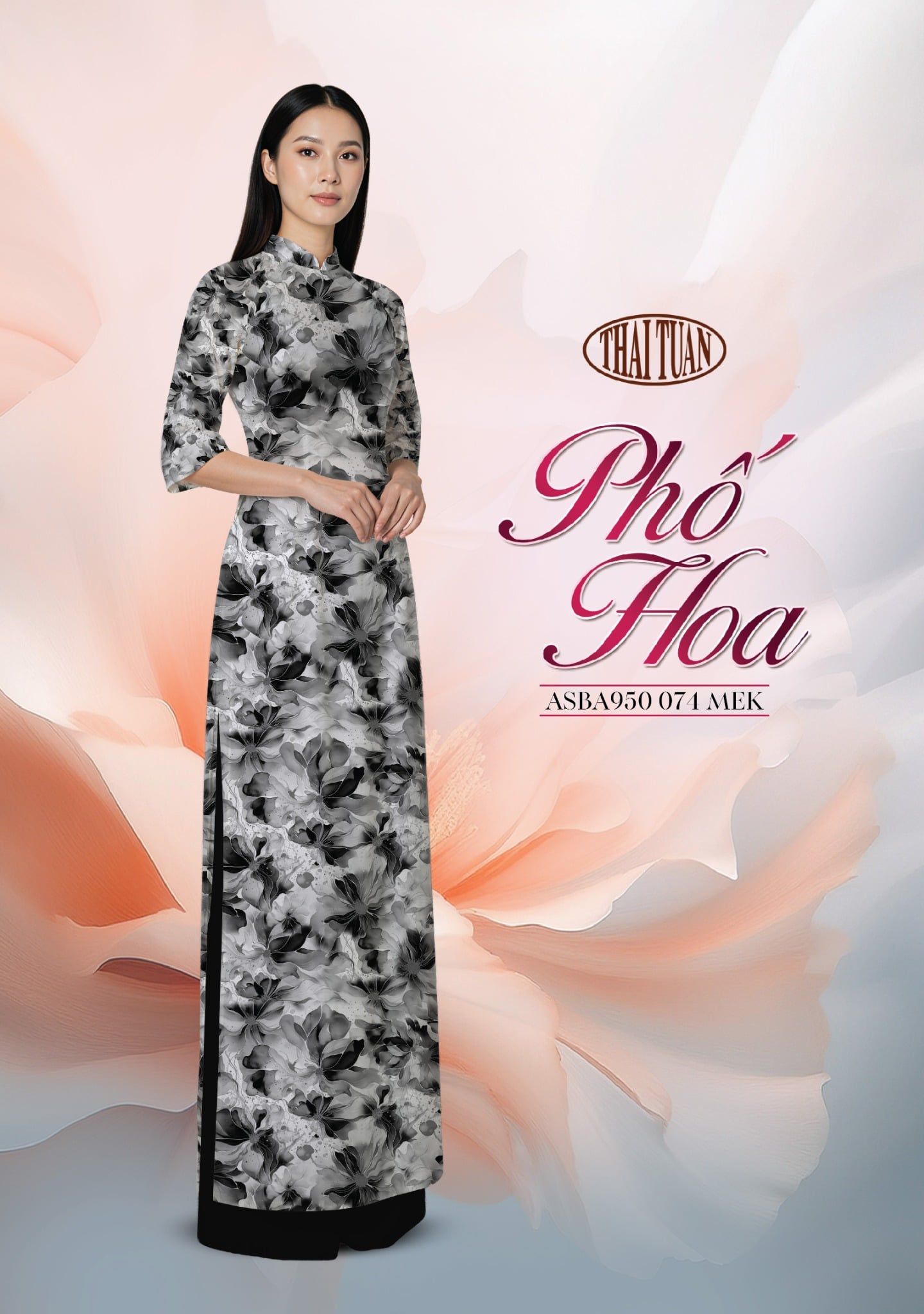  Vải Áo Dài ASBA950 074 MEK - BST Phố Hoa 