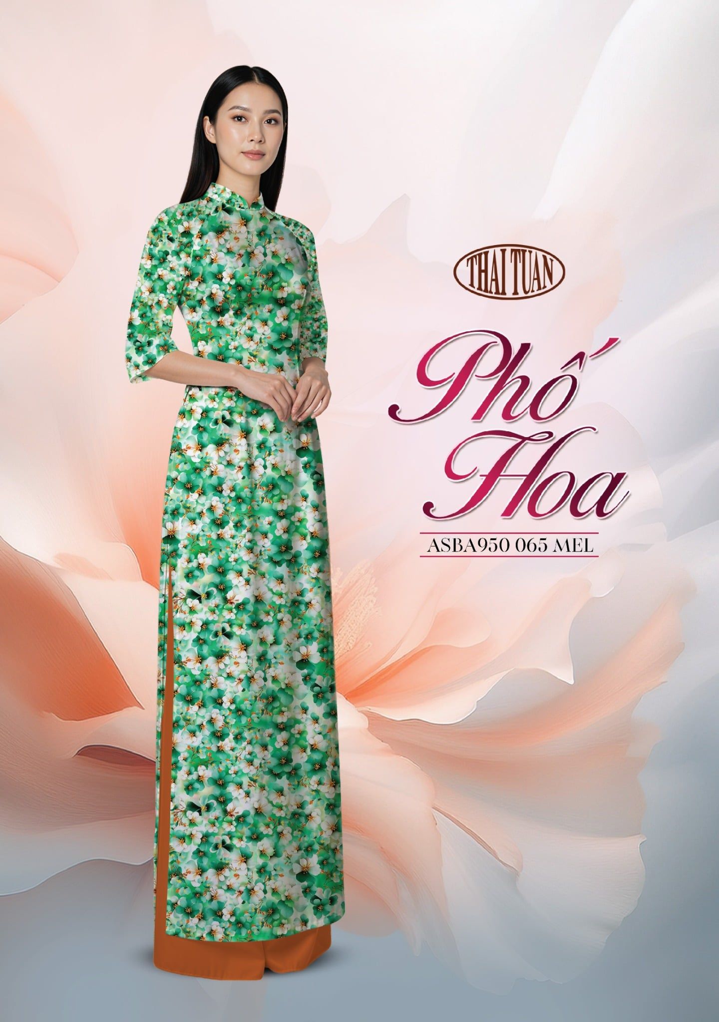  Vải Áo Dài ASBA950 065 MEL - Phố Hoa 