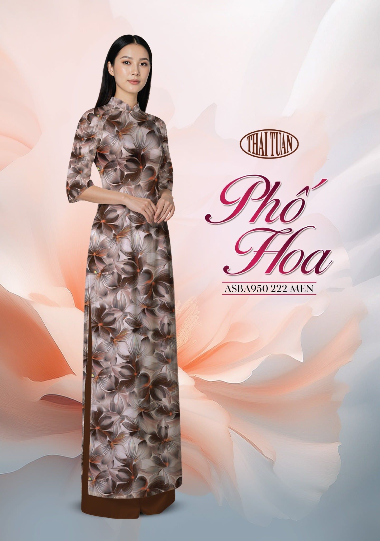  Vải Áo Dài ASBA950 222 MEN - BST Phố Hoa 