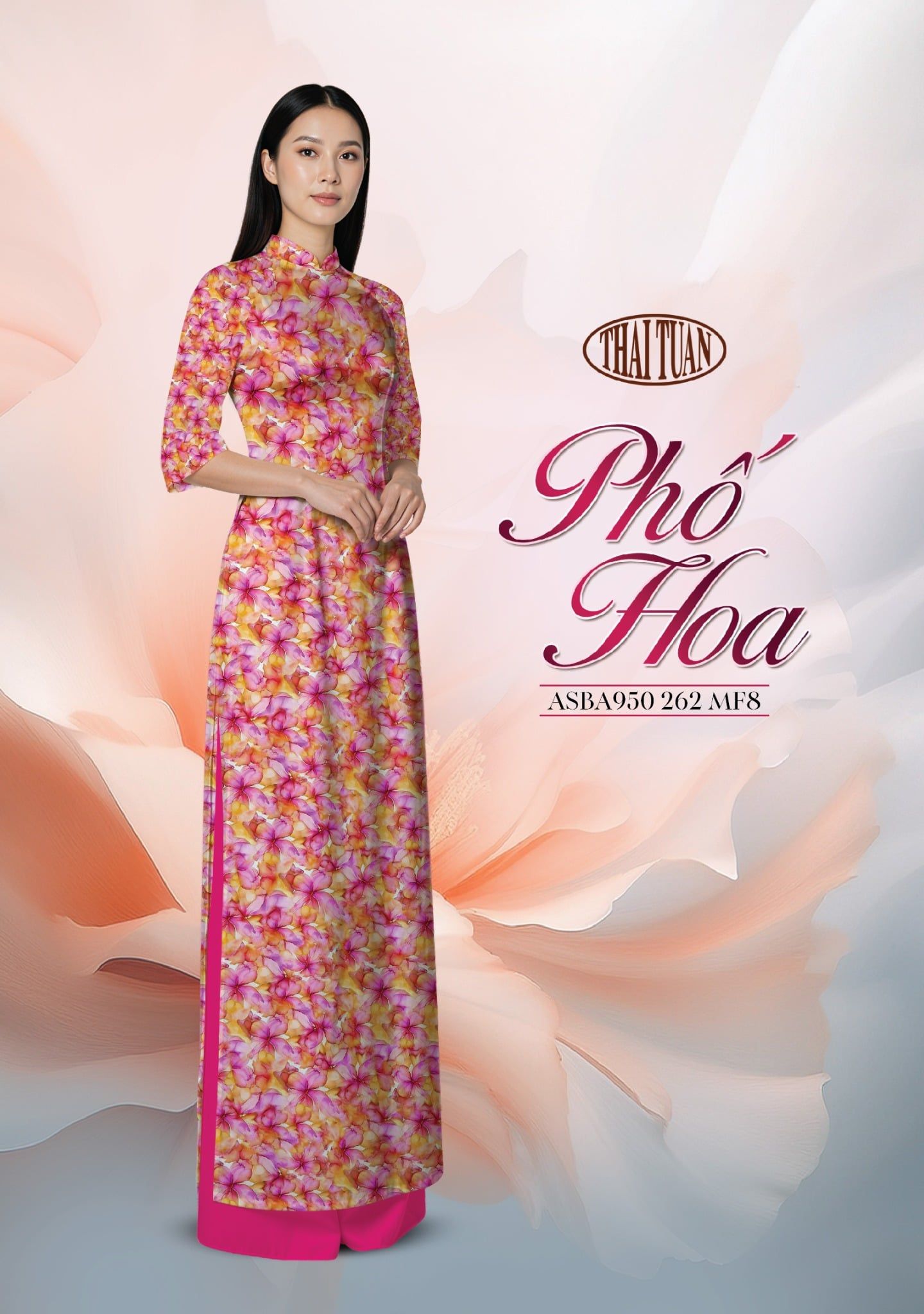  Vải Áo Dài ASBA950 262 MF8 - BST Phố Hoa 