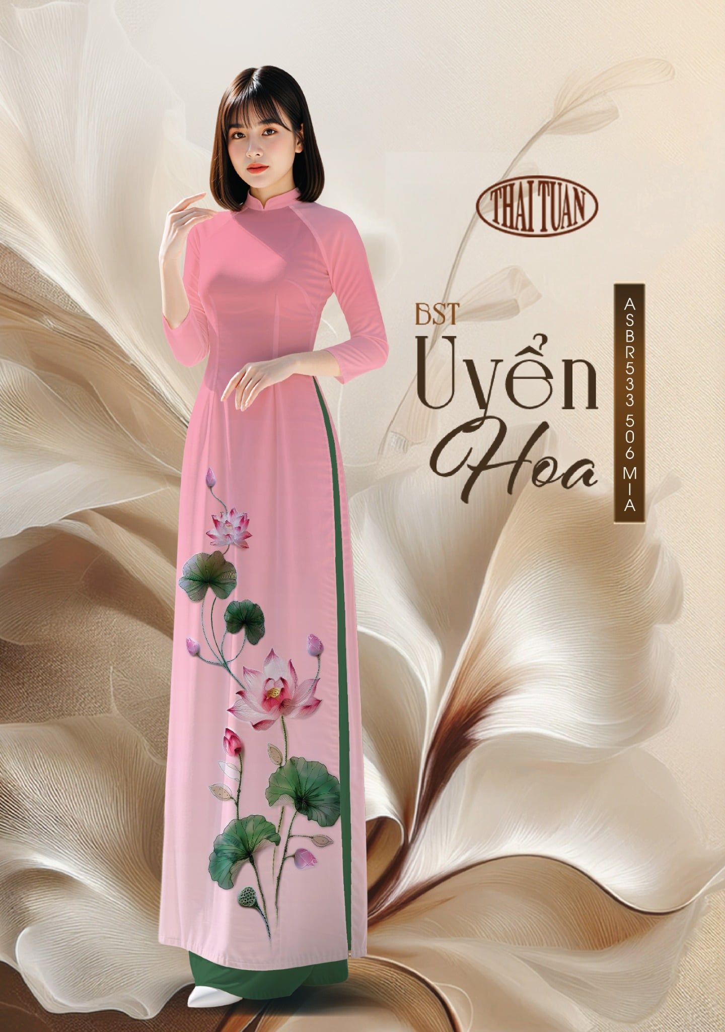  Vải Áo Dài ASBR533 506 MIA - BST Uyển Hoa 