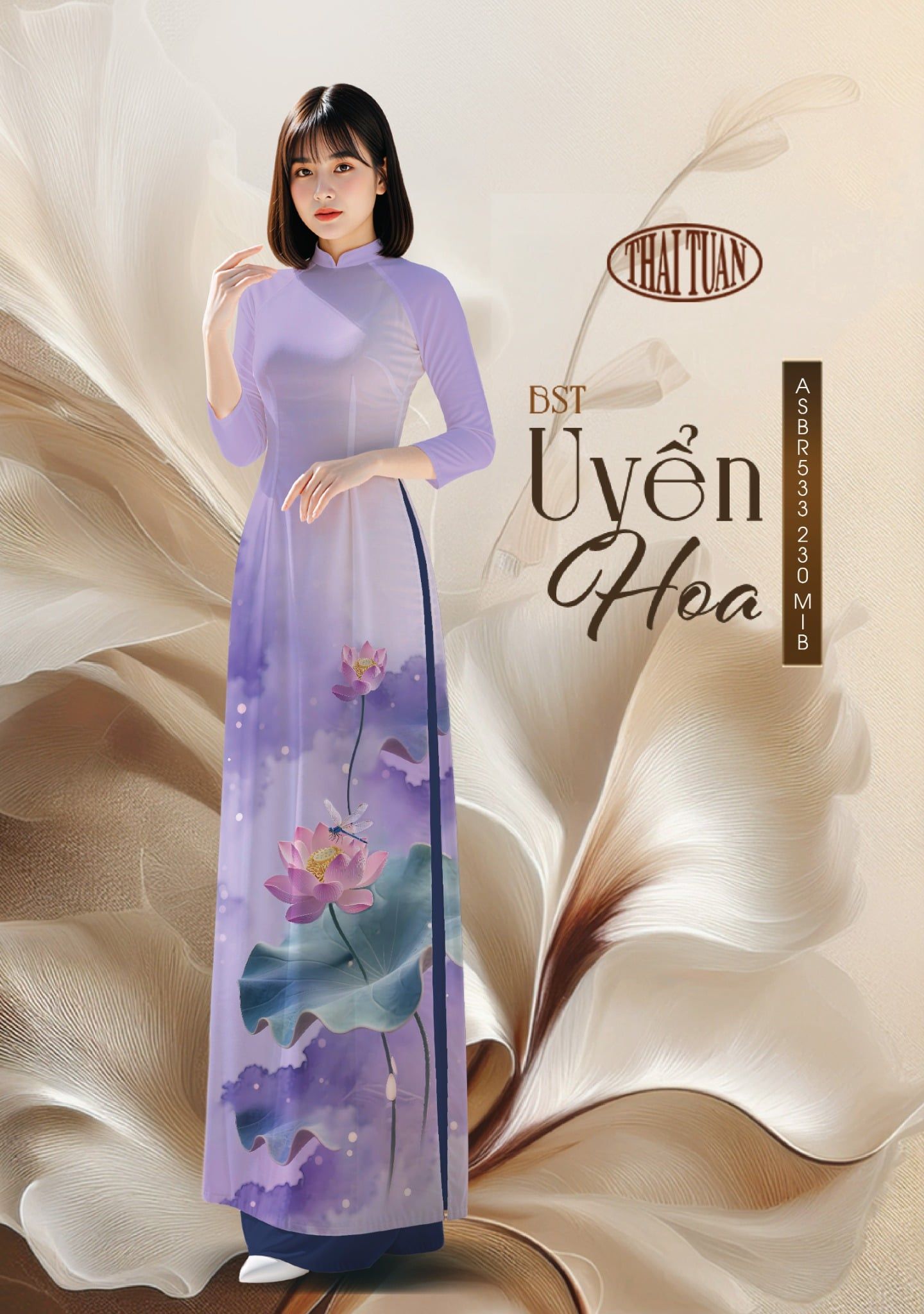  Vải Áo Dài ASBR533 230 MIB - BST Uyên Hoa 