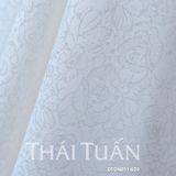  Gấm Ngọc Hoa Màu Trắng Khổ 1m15 x 2m3 DTGN011020 