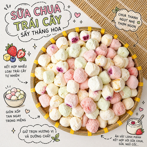 Sữa Chua Trái Cây Sấy Thăng Hoa