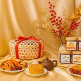 Quà Tết 2026 - Set Giỏ Mây Tròn úp 4 món hũ tròn I Đặc sản Đà Lạt