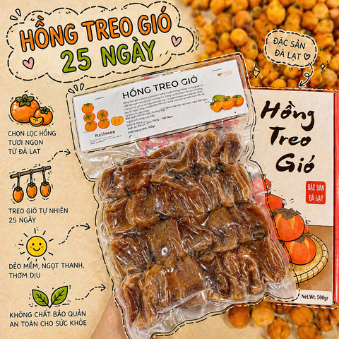 Hồng Treo Gió - Hồng Treo Gió 25 ngày | 500gr | Đặc sản Đà Lạt