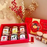 Quà Tết 2026 - Set Hộp Quà Xuân 6 món hũ tròn - 3 món hũ cao | Đặc sản Đà Lạt