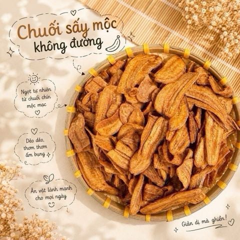 Chuối Sấy Mộc Không Đường [màu nâu]
