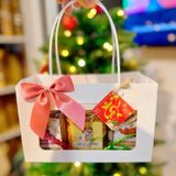 Quà Tết 2026 - Set Túi Quà trắng 3 món hũ vuông | Đặc sản Đà Lạt